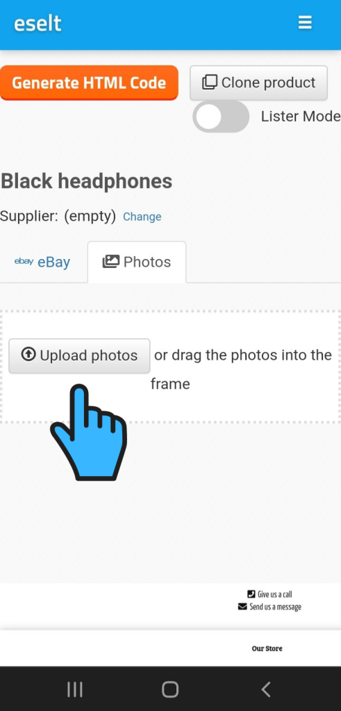 Upload images with Eselt