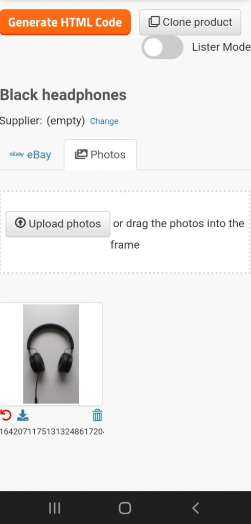 eBay-template images - images tab